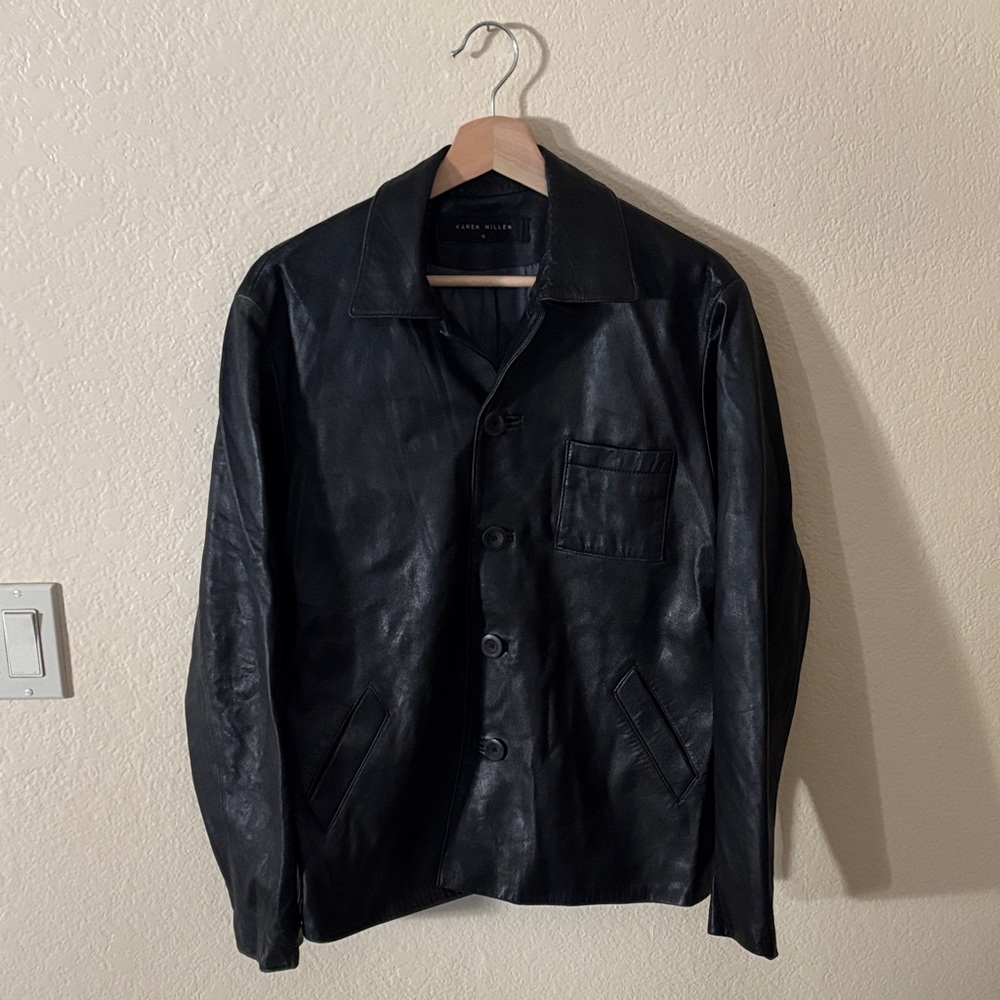 Vintage Karen Millen Black Leather Jacket